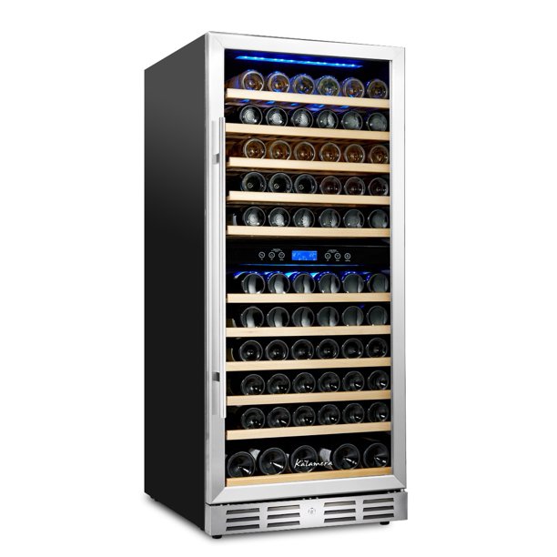 Kalamera 24 11 8cu Ft 117 Bottle Built In Frost Free Dual Zone Wine Refrigerator Walmart Com Walmart Com