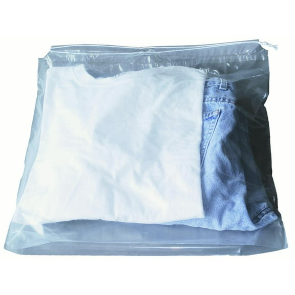 Clear Plastic Drawstring Bag 18" x 20" - 500 Units