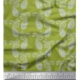 thumbnail image 1 of Soimoi Green Cotton Voile Fabric Floral & Paisley Print Sewing Fabric Yard 42 Inch Wide, 1 of 1