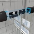 thumbnail image 2 of 60-58 in. Semi-Frameless Double Sliding Tub Door, Shower Bypass Bathtub SGCC Tempered Glass Door, Matte Black, 2 of 8