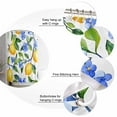 thumbnail image 5 of Extra Long Shower Curtain 72x84 Inch, Yellow Lemon Shower Curtain Waterproof Bathroom Decor Blue Flower Botanical Blossom Motif Spring Fabric Bath Curtain Set Accessories with Hooks, 5 of 6