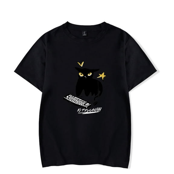 CaseOh Kitty Uhhh T-Shirt Men/Women Streetwear T-Shirt Shirt Short Sleeve