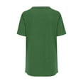 thumbnail image 4 of Gkeoshab Summer Tops for Women 2026 Valentine's Gift Women's Heart Print Short Sleeve Comfort Blouse or Couple Trips Blackish Green 3XL Tops for Women Trendy, 4 of 8