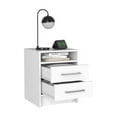 thumbnail image 7 of Cterwk 2 Drawers Nightstand with Metal Handle and Open Shelf, End Table Beside for Living Room, Office, Bedroom, White, 7 of 7