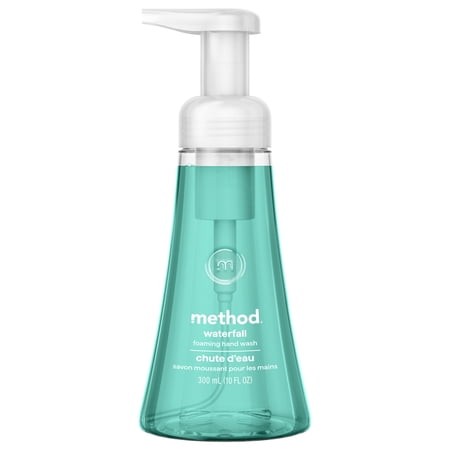 method Foaming Hand Wash Waterfall - Leaves Hands Feeling Soft & Clean for Bathroom & Kitchen Water Lily & Sandalwood Notes 10 fl oz