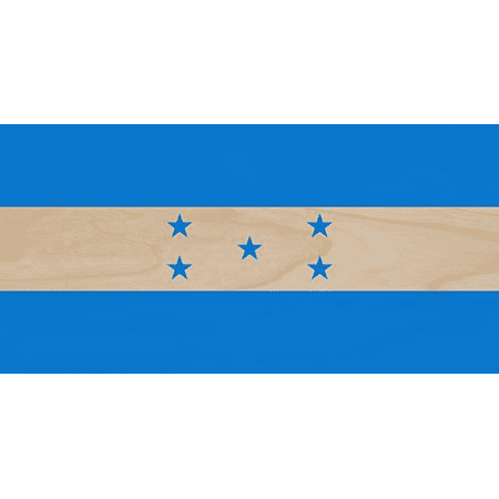 Honduras - World Country National Flags - Plywood Wood Print Poster Wall Art