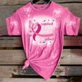 thumbnail image 4 of KTMKH Women's Long Sleeves Shirts Cancer Awareness October We Wear Pink Tops Crew Neck T Shirts Printed Loose Tops, 4 of 4