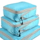 thumbnail image 3 of 2 juegos de cubos de embalaje para maletas portátiles, expandibles, bolsas de aseo, ligeras, resistentes al desgaste, organizador de equipaje de viaje, bolsas de almacenamiento para azul BLESIY Cubo de empaque de compresión, 3 of 8