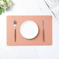 thumbnail image 3 of Faux Leather Placemats, 18 X 12inch Heat Resistant Rectangle Table Mats,Waterproof Non-Slip Easy to Clean Placemats for Kitchen Coffee Dining Room Table, 3 of 8