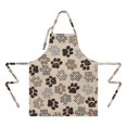 thumbnail image 2 of Paw Print Apron-Garden Aprons for Women with Pockets-Cotton Linen Waterproof Kitchen Cooking Gardening Aprons Adjustable for Kitchen,Cooking,BBQ and Salon 33x27 Inch, 2 of 7