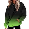 thumbnail image 3 of Jinhomg Oversized Casual Sweatshirts for Women 2026 Trendy Gradient Color Hoodie Plus Size Long Sleeve Casual Loose Pullovers with Kangaroo Pocket Mint Green XL, 3 of 6