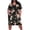A-Black, variant on Jinhomg Womens Casual Summer Dresses Plus Size Comfy Short Sleeve V-Neck Midi Dress Elegant Floral Print Hide Belly Dresses with Pockets Black L