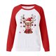 thumbnail image 4 of Moda mujer estampado o-cuello pulóver Tops manga larga cómoda blusa sudadera Fridja FKASFK787, 4 of 4