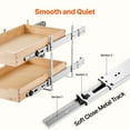 thumbnail image 3 of 2 Tier Pull Out Cabinet Organizer 14W x 21D Soft Close Sliding Wood Drawer Adjustable Base for Kitchen Pantry Bathroom, 3 of 6