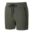 thumbnail image 2 of Dolkfu Men's Shorts Drawstring Basketball Athletic Shorts Elastic Waist Zipper Pocket Gym 7 Inch Inseam Shorts Men L, 2 of 8