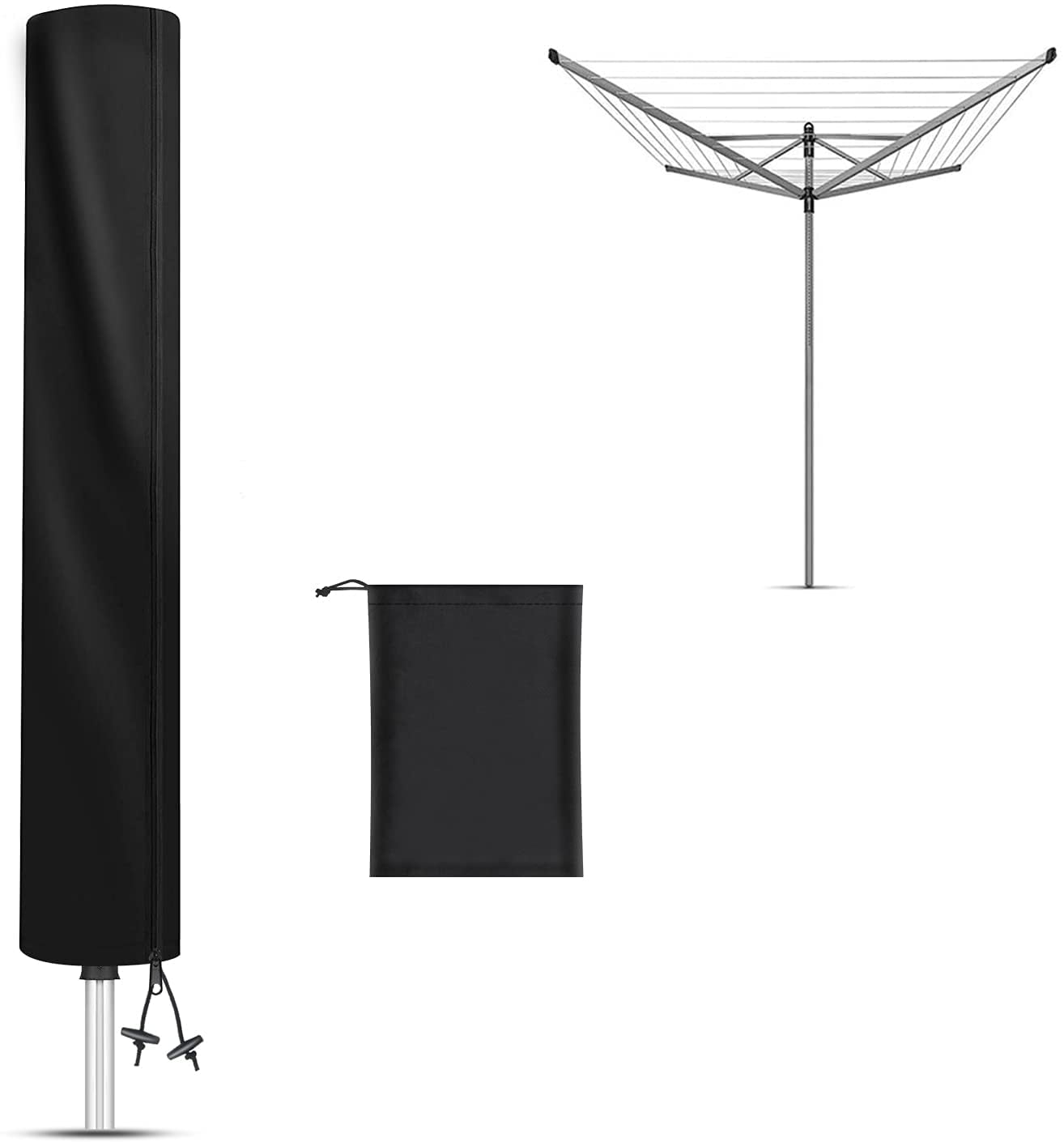 ROTARY WASHING LINE COVER CLOTHES AIRER DRIER PROTECT PARASOL GARDEN WATERPROOF 
