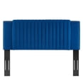 thumbnail image 3 of Headboard, Rivet Nailhead, Tufted, Full Queen Size, Blue Navy, Velvet, Mid Century Bedroom, Modern Contemporary Boutique HB35240, 3 of 9
