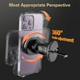 thumbnail image 5 of Magnetic Car Mount Air Vent Cell Phone Holder, Universal Vehicle Dash Dashboard Ac Airvent Cellphone Magic Stand with Clip Hook, for iPhone 15 Samsung Lenovo Google etc, 5 of 6