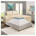 thumbnail image 4 of Huang zhong wen Extra Deep Pocket Sheets - Fits Mattress 18-24 Inches Deep, Extra Deep Pocket King Size Sheets Sets, 4 Piece King Size Sheets, King Sheets Deep Pocket, Beige Cream Sheets, 4 of 6