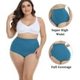 wirarpa Women's Underwear Cotton Super High Waisted Briefs Stretch Full Coverage Panties 4 Pack