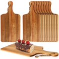 thumbnail image 1 of 10 Paquetes De Tablas De Cortar De Madera De Acacia Tabla De Cortar Lisa De 15 X 7 Pulgadas Con Asas Tabla De Servir Grande Tabla De Cortar De Cocina De Madera A Granel Con Cuerdas Para Verduras Carne, 1 of 5