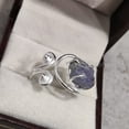 thumbnail image 5 of Natural Tanzanite Ring, Raw Tanzanite Ring, December Birthstone, Designer Adjustable Ring, 925 Sterling Silver, Womens Ring, Christmas, Handmade, Statement Jewelry, Rough Gemstone Jewelry, 5 of 5