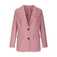 thumbnail image 4 of Womens Casual Blazer Jackets Long Sleeve Open Front Work Office Suit Jackets Business Dressy Lapel Button Coat with Pocket, 4 of 5