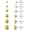 A-004-Yellow, variant on 6-Pair Earring Set, Hypoallergenic Cubic Zirconia 316L, Stainless Steel, Sizes 3-8mm (Steel Color)