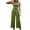 Green-1, variant on LLYwey Women's Cargo Pants Women Casual Solid Pocket Romper Button V-Neck Sleeveless Tops Bandage Strap Jumpsuit Pants Female Long Pant Style H1198 Green-1 XL