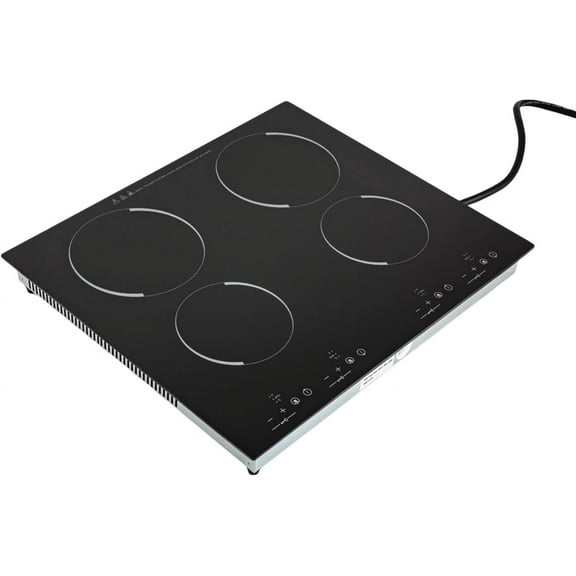 23 Inch Countertop Electric Cooktop 4 Burner,110V Plug in Electric Stovetop