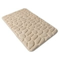 thumbnail image 1 of untoiry Embossed Bath Mat Quick-Drying Solid Color Shower Absorbent Bathroom Rug Large Kitchen Washroom Door Bathmat Kids Safety Khaki 40x60cm, 1 of 5
