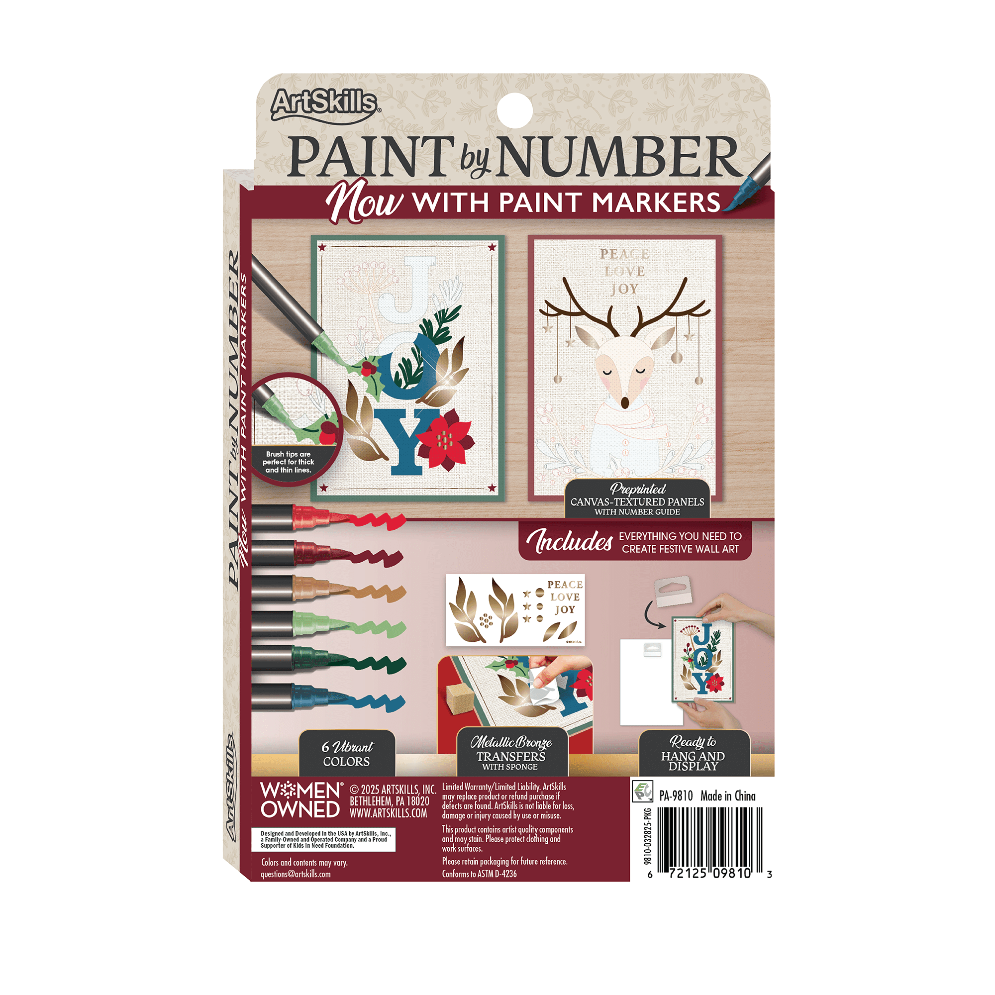 ArtSkills Paint by Number Kit for Kids & Adults with Paint Markers, Joy & Deer
