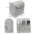 thumbnail image 4 of Floral Stand Mixer Cover, Abstract Sketchy Hand Drawn Garden Spring Flowers with Grey Backdrop Image, Kitchen Appliance Organizer Bag Cover with Pockets, 5 Quarts, Pale Grey and White, by Ambesonne, 4 of 4