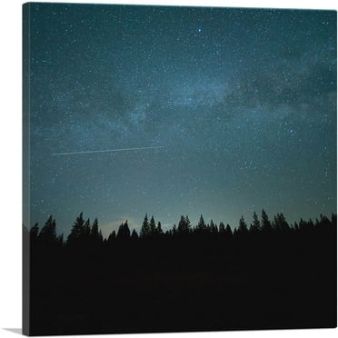 ARTCANVAS Starry Night Sky Home Decor Canvas Art Print - Size: 18" x 18" (0.75" Deep)