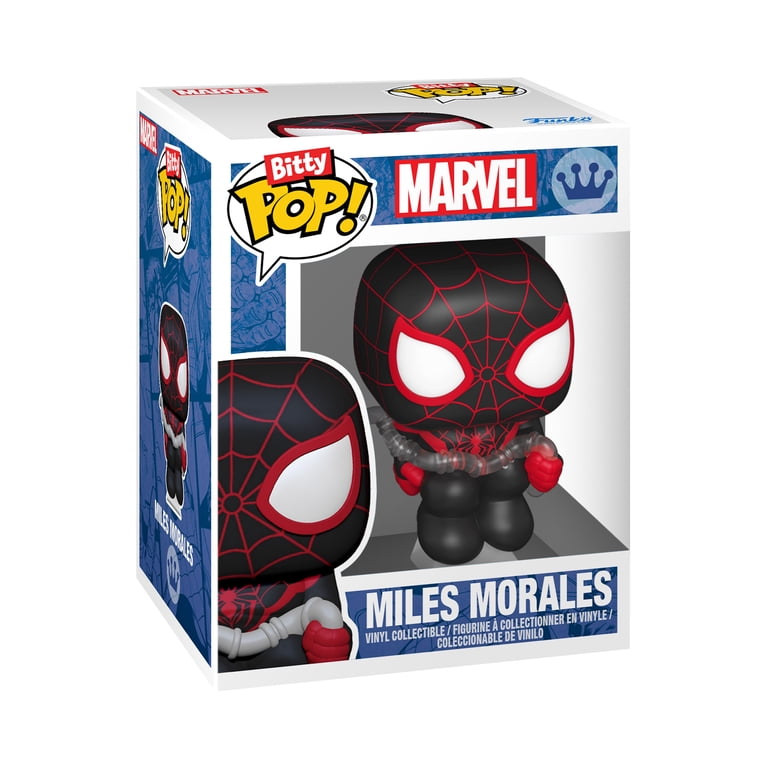 Figurines Bitty Pop! Spider-Man Miles Morales - Pack De 4 Miniatures Marvel - Chance D’avoir Une Variante Rare Chase - Idéal Collection Ou Décoration