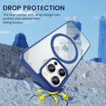 thumbnail image 6 of Case for iPhone 14 Pro Magnetic Case(Not for iPhone 14 Pro Max), Built in Strong Magnets, Clear Hard PC Back Cover + Soft TPU Frame Protective Slim Bumper Case for iPhone 14 Pro - Blue, 6 of 17