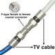 thumbnail image 3 of Conectores coaxiales RF tipo F Adaptador RG6 Conector de antena hembra F hembra a conector coaxial hembra Conector de cable tipo F (agujero) para antena de TV, niquelado Paquete de 2 Adepaton CZDZ-ST37-3, 3 of 4