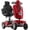 Red, variant on Mbxcooter Long Range Heavy Duty Mobility Scooter for Adults & Seniors, 500W & 400LBS Capacity Electric Powered Chair，All Terrain Fast Mobility Scooter for Travel w/Absorber & 10" Tires