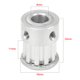 thumbnail image 5 of Polea de correa de sincronización de aluminio Uxcell 10T con agujero de 8 mm y paso de 5.08 mm para correa de 10 mm, 5 of 5