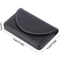 thumbnail image 2 of LQQBOX Business Card Holder, Professional Leather Case Wallet Bag Holder Business Card Case Pocket Name Card Holder Wallet for Men or Women(Black), 2 of 7