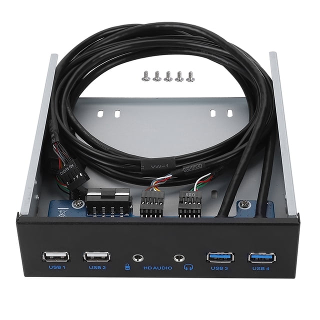 BRILLAR Panel frontal de extensión de audio HD USB 3.0 + USB 2.0 de 19 pines