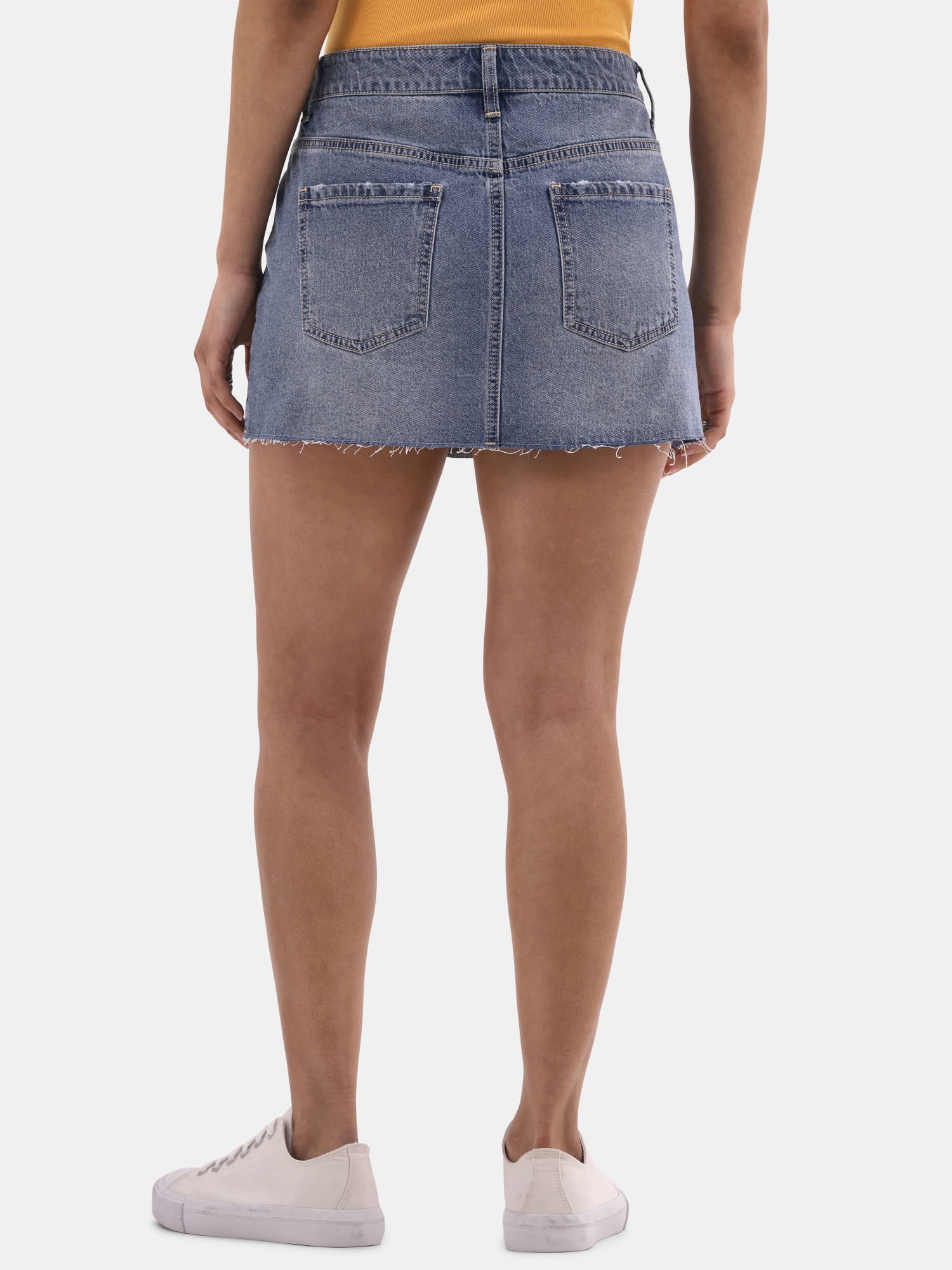 No Boundaries Denim Mini Skirt, Women's