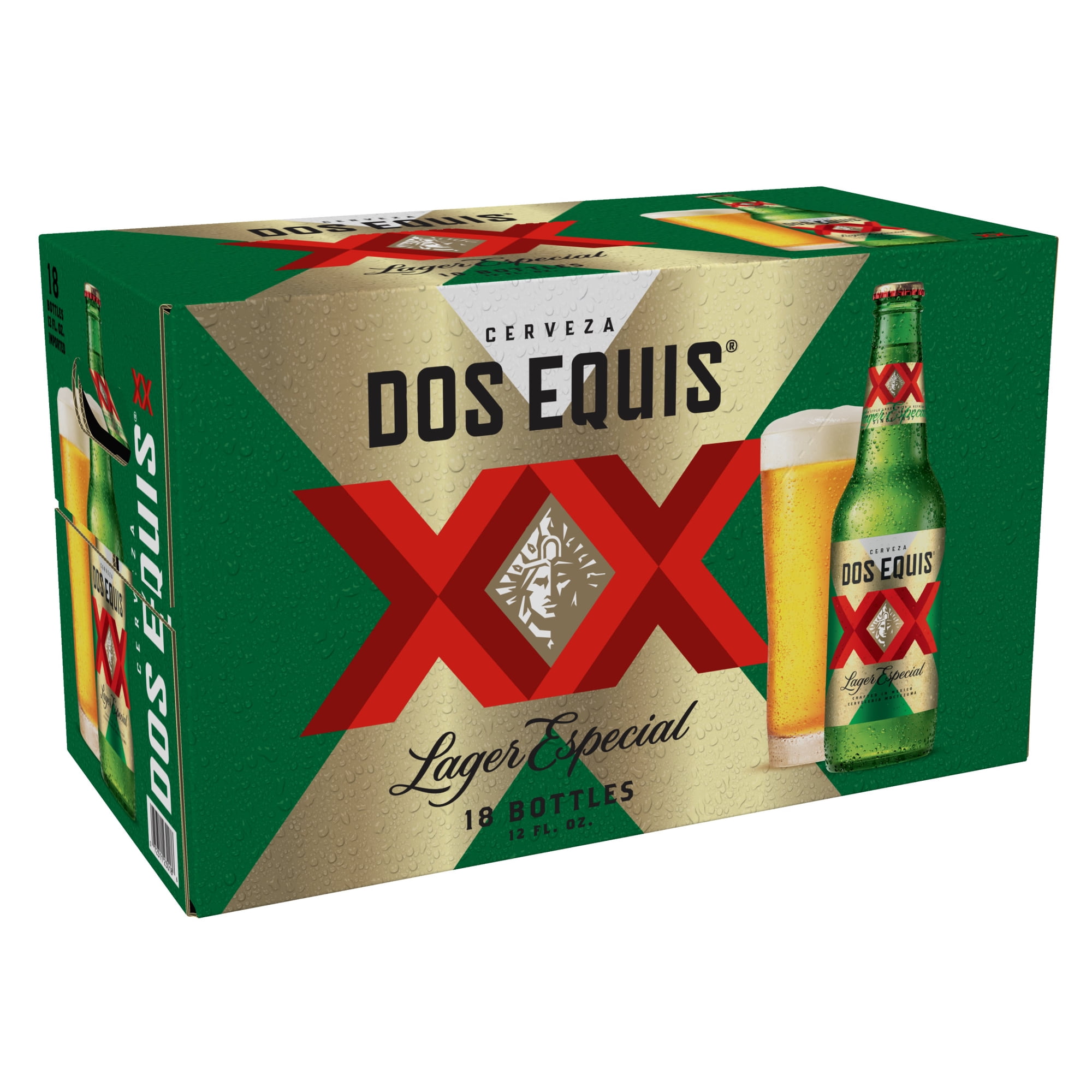 Dos Equis Mexican Lager Import Beer, 18 pack, 12 fl oz Bottles, 4.2% ABV