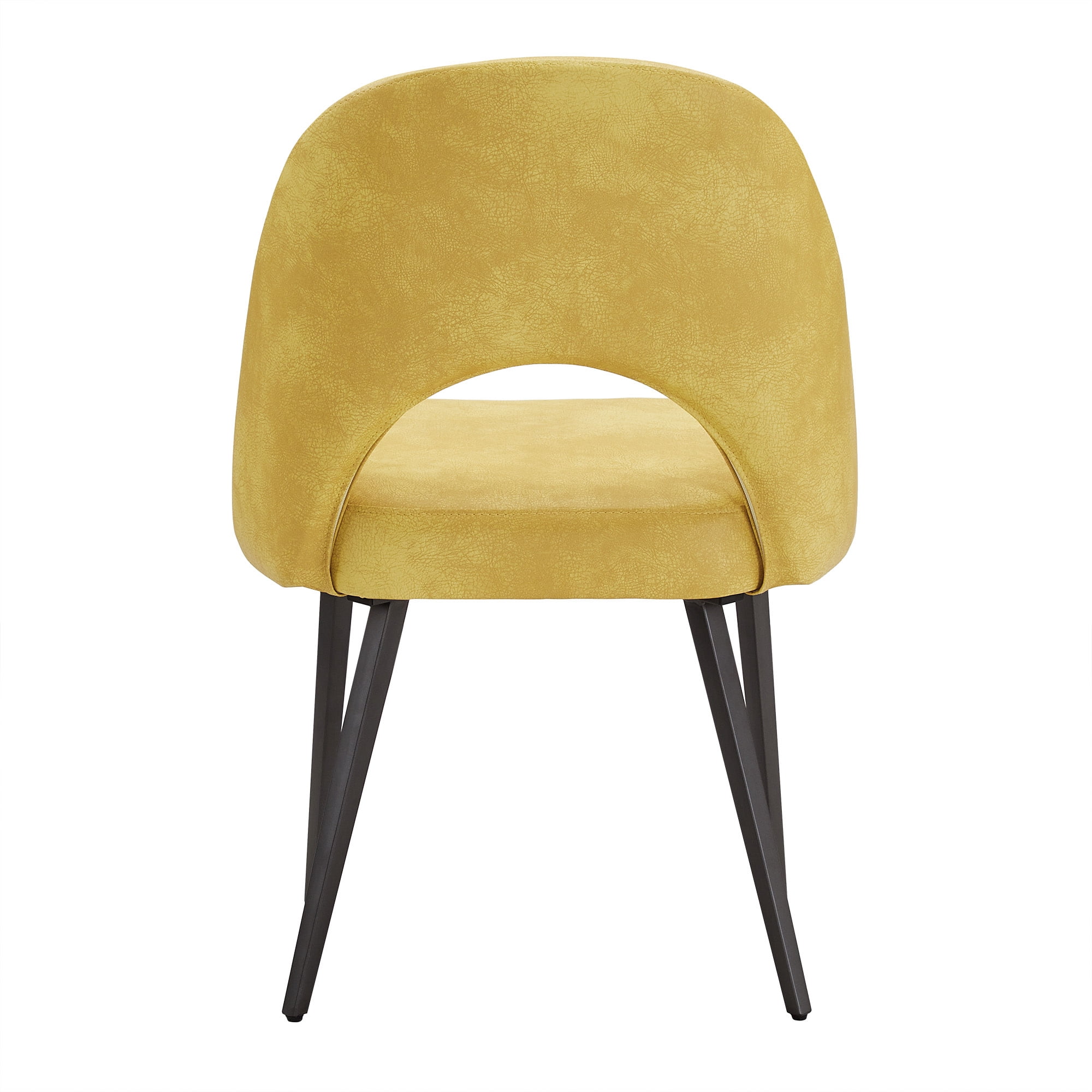 Weston Home Kolten Upholstered Dining Chairs, Set of 2, Yellow PU Leather