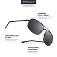 thumbnail image 2 of Xagger Polarized Oval Aviator Sunglasses for Men Pilot Metal Frame Driving Fishing Golf UV400 Sun Glasses, 2 of 6
