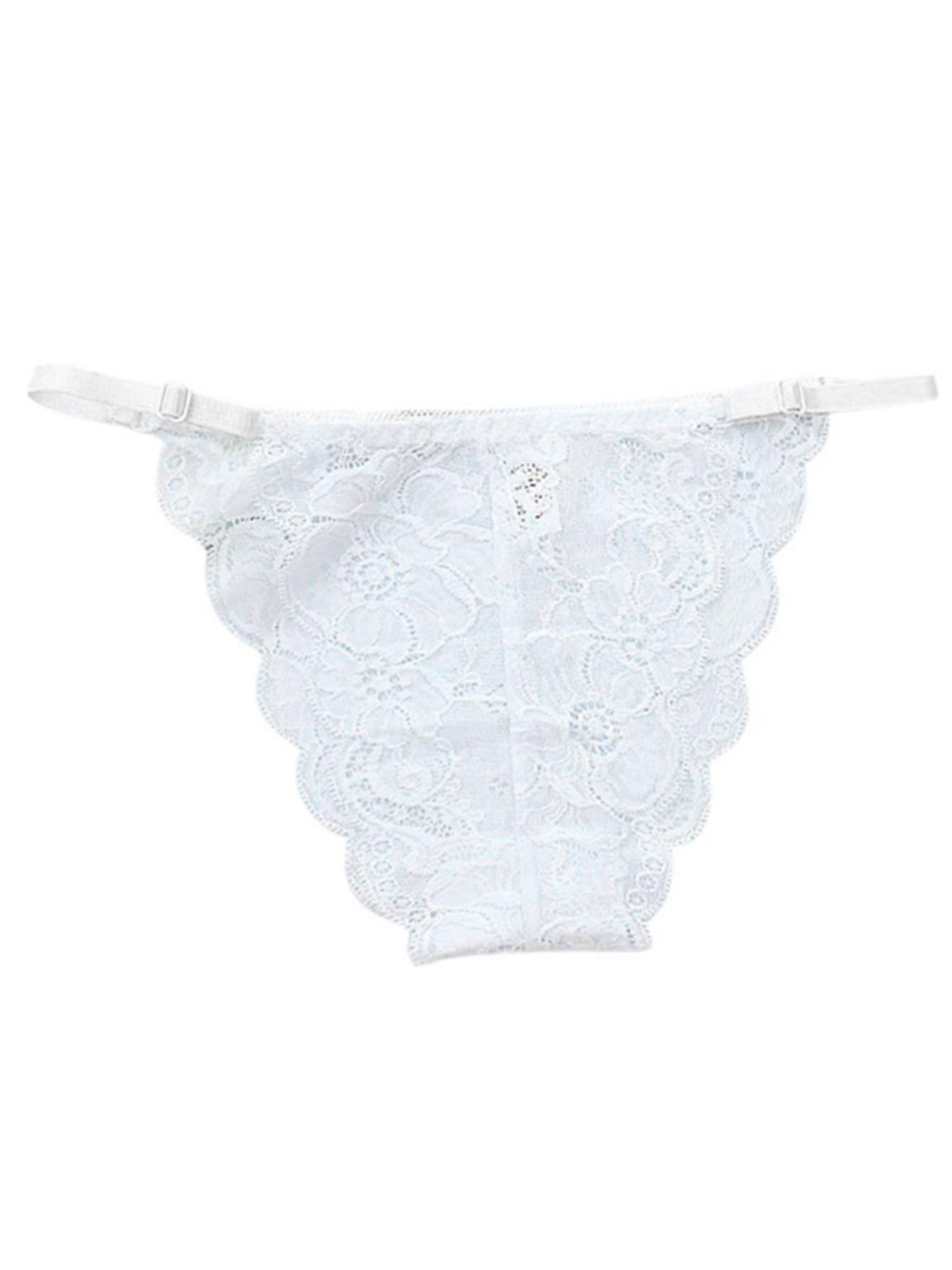Ochine Women G-string Panties Low Rise T Back Ultra-Soft See Through Bikini  Bottom Thong Tanga Hipster Briefs Sexy Lingerie with Lace Embroidery 
