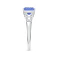 thumbnail image 3 of Angara Natural 1.5 Ct. Tanzanite with Diamond Classic Ring in 14K White Gold for Women (Ring Size: 3.5), 3 of 9