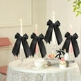 thumbnail image 2 of 6-Pack Black Bow Ribbon Decorations Set for Gift Wrapping Candle Holders Christmas Tree Wedding Party Holiday Decor(Black), 2 of 6