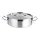 thumbnail image 4 of Olla de acero inoxidable para cocina de inducción con tapa fácil de limpiar 30 centimetros, 4 of 9