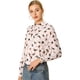 thumbnail image 1 of Blusa De Trabajo De Manga Larga Con Cuello Alto Top Floral Para Mujer Rosa S Unique Bargains Blusa, 1 of 6